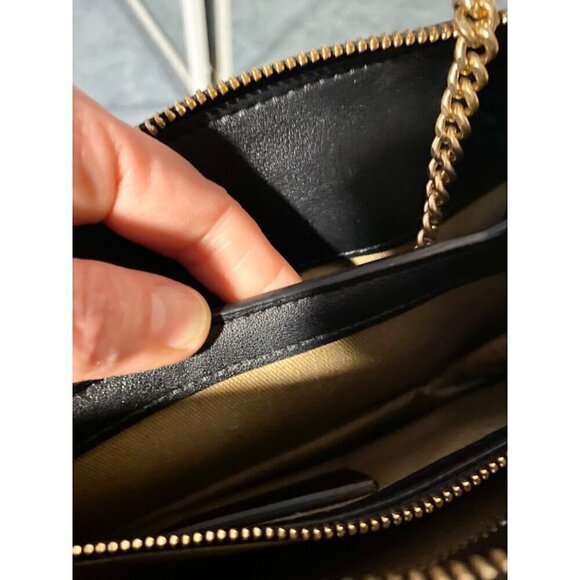 allsaints fletcher xbody bag leather black gold clutch grunge goth clutch $299 - Picture 16 of 16